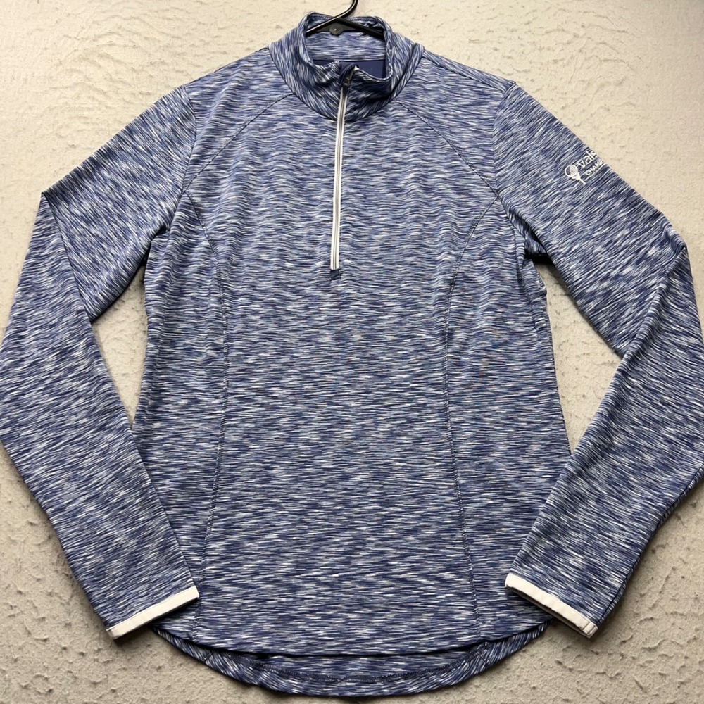 Zero Restriction Womens M Blue Space Dye Valspar Championship 1/4 Zip Pullover